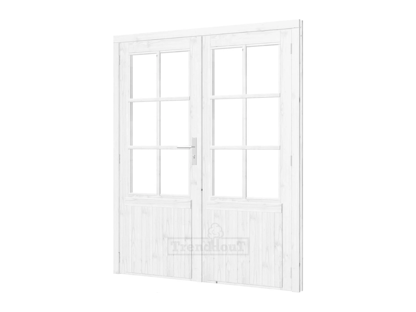 Trendhout Dubbele Paneeldeur Wit Gespoten 169.6 x 200.6 cm - Afbeelding 1